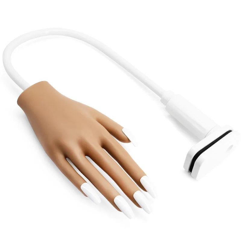 High Quality Adjustable Soft DIY Flexible Bendable Silicone Nail Art Practice Model Hand Training Tool for Acrylic Nails MegaBDM