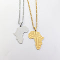 Fashion Jewelry Men Bijoux Acier Inoxydable Africa Map Necklace Stainless Steel Hip Hop Pendant & Chain African Jewelry for Men