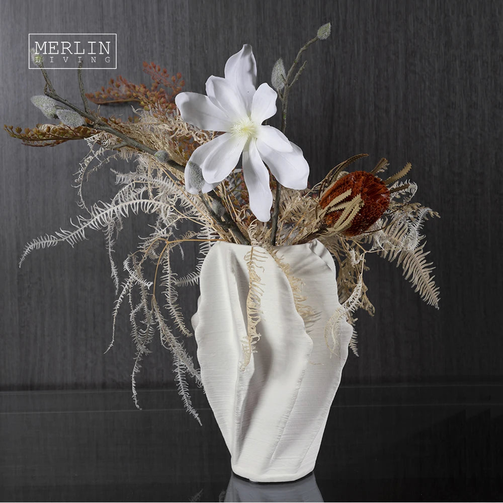 Merlin Living 3D Ceramic Vase Luxury Table Decoration Flower Vase for Ceramic Decoration Chaozhou Ceramic Factory