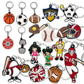 2025 New Supplier One Piece Custom 2D Pvc Sport Keychain Basketball Key Chains Football Soccer Keychains Wholesale  in Bulk