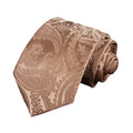 Microfiber Floral Necktie  Mens Tie Solid Paisley One Color Design Cravate for Neck Wear