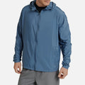 Custom Logo Men's Sports Windbreaker Jacket 100% Polyester Lightweight Breathable Solid Color for Autumn Season Printed Technics