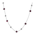 S925 Sterling Silver Sweet Garnet Gemstone Necklace Temperament Choker Chain Necklace Fashion Jewelry Necklaces for Women