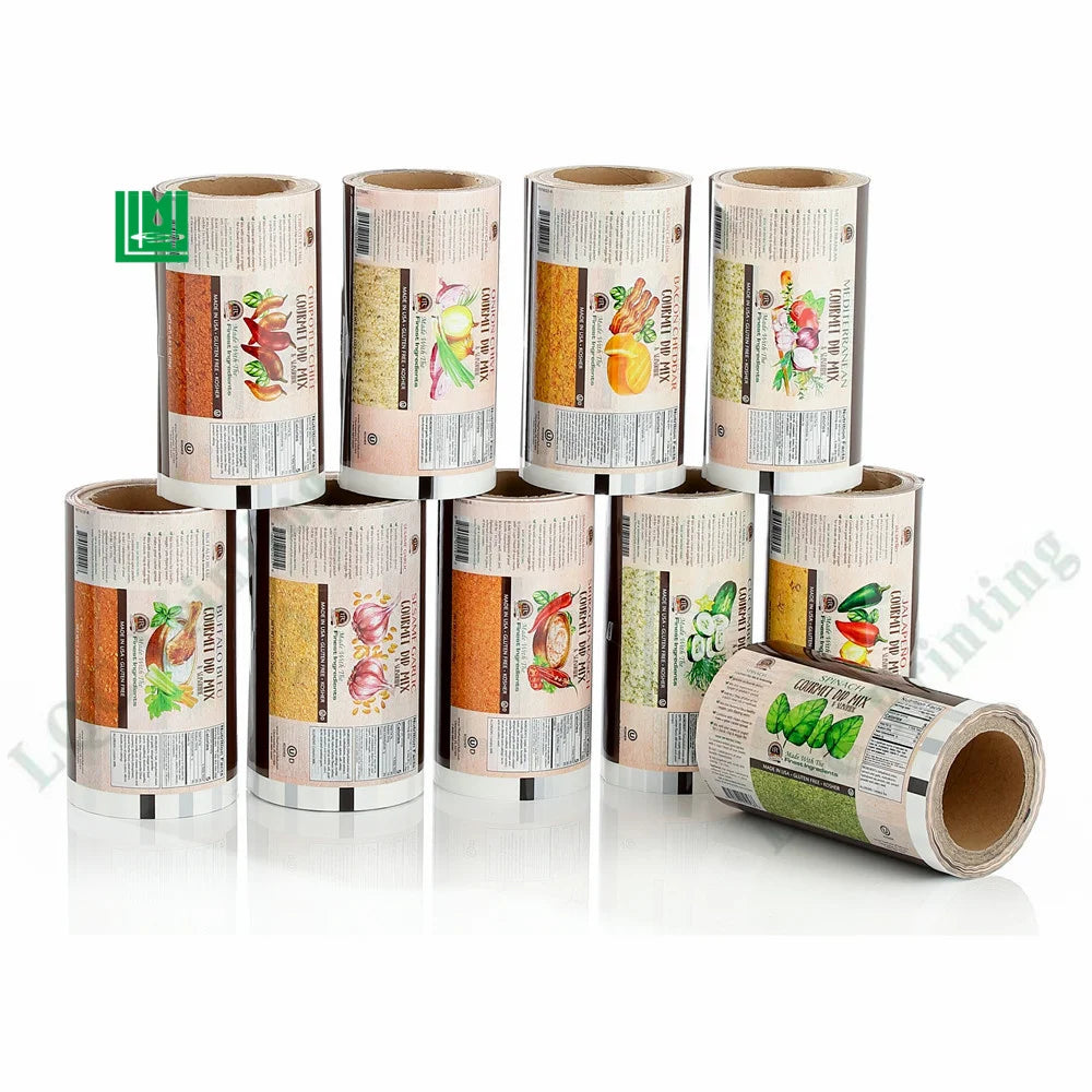 Custom Printed Food Grade BOPP Metalized Plastic Film Roll Soft Hardness Rice Soap Facial Mask Medical Meat Snack Packaging