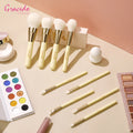 Gracedo Custom Logo 9-Piece Black Professional Synthetic Hair Makeup Brush Set Wood Handles ISO9001 Certified ODM OEM Service