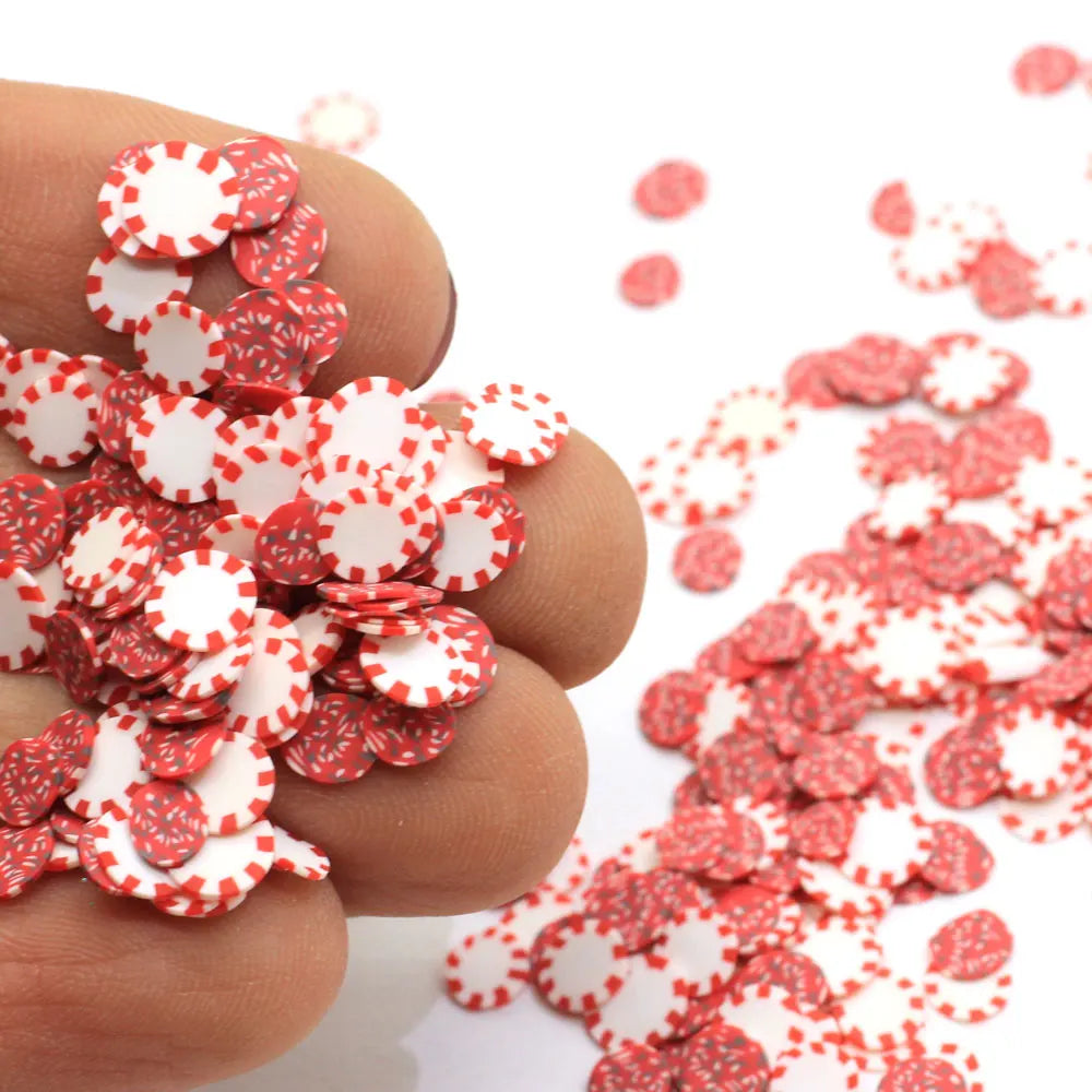Slime Addition Soft Clay Food Red Pepperoni Slices for Charms Beads DIY Nail Mobile Beauty Powder in Slime Supplies Sprinkles