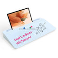 Small Desktop Glass Whiteboard Dry-Erase-Board - Computer Keyboard Stand White Board Surface Pad with Drawer