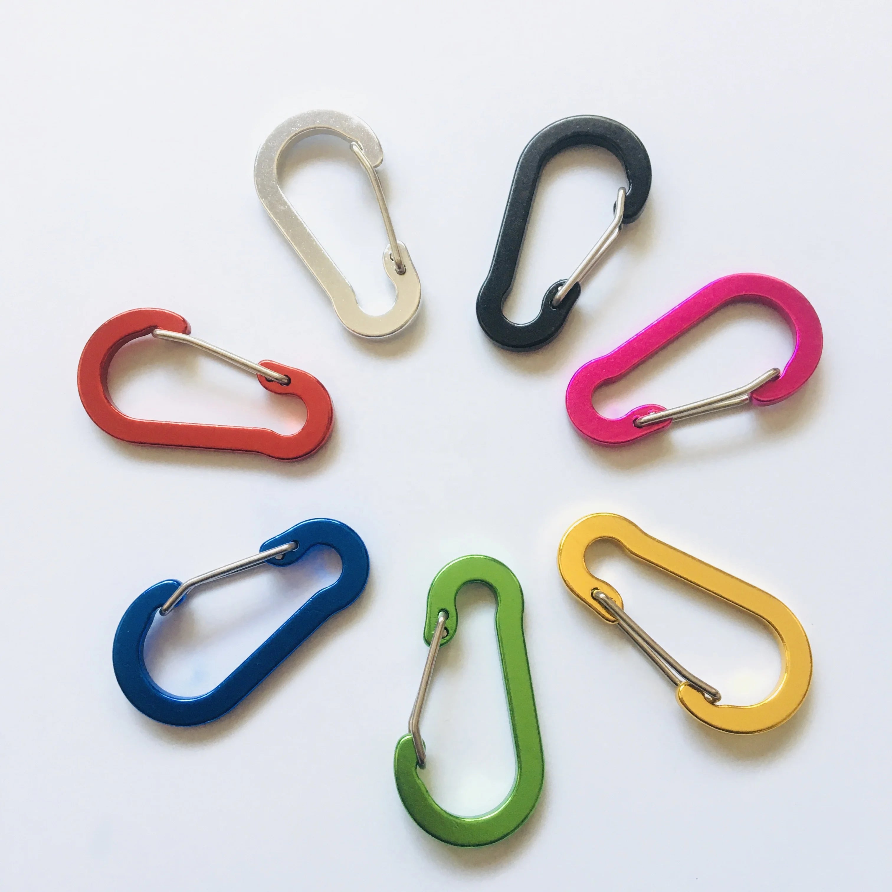 ShuoKe SK1020 Gourd Shape Flat Wire Gate Small 5cm Aluminium Spring Snap Hook Carabiner