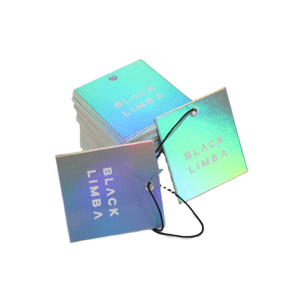 Custom Luxury ECO Friendly Recycled square Garment Tags Hang Tag for Hats