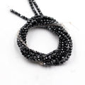 Wholesale Natural 4MM Black Faceted Hematite Magnetic Crystal Healing Stones for Jewelry Making