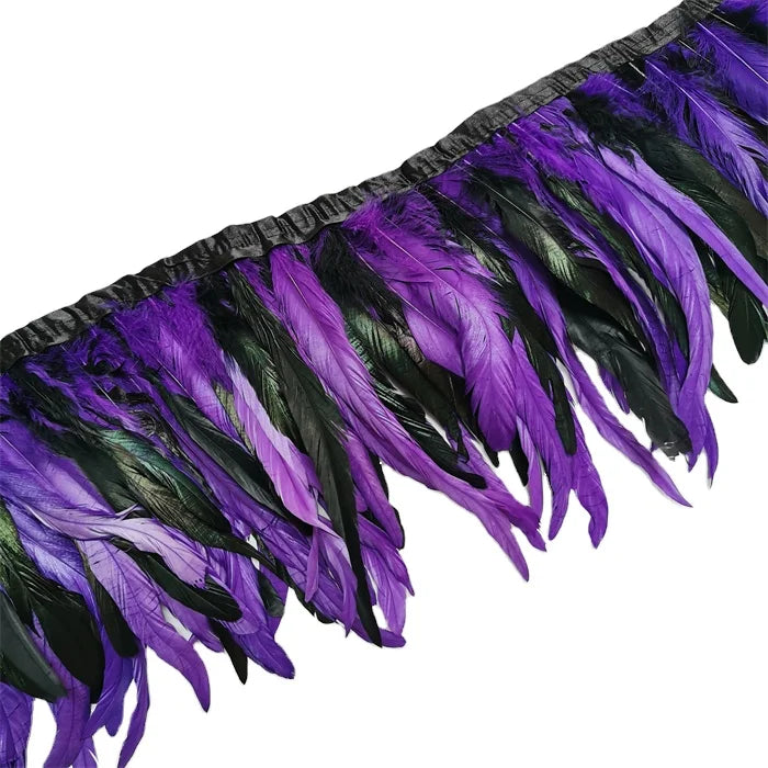 Popular Coque Tail Feathers Carnival Costume Feathers Colorful Rooster Feather Trim Fringe for Millinery and Costume Garment