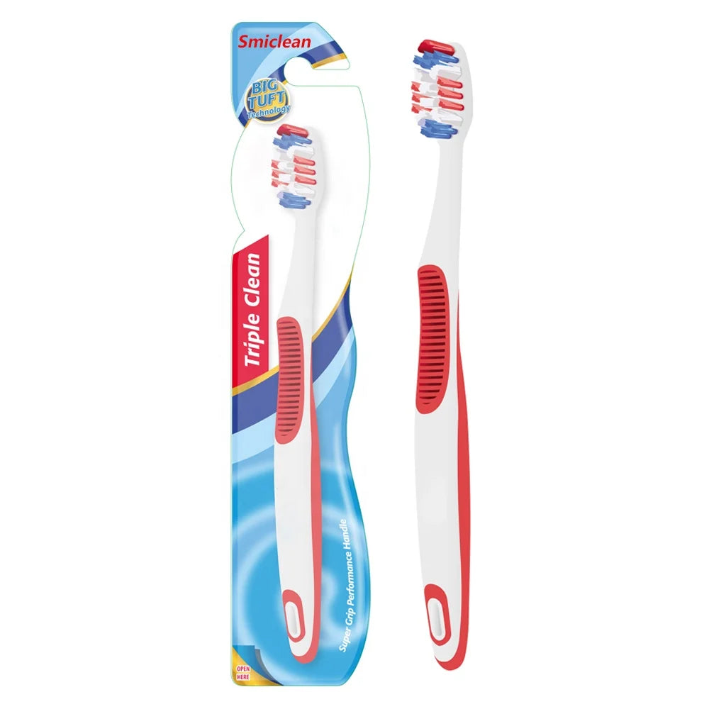 The Best Selling Triple Clean Custom High Quality Adult Manual Toothbrush for Home Use MegaBDM