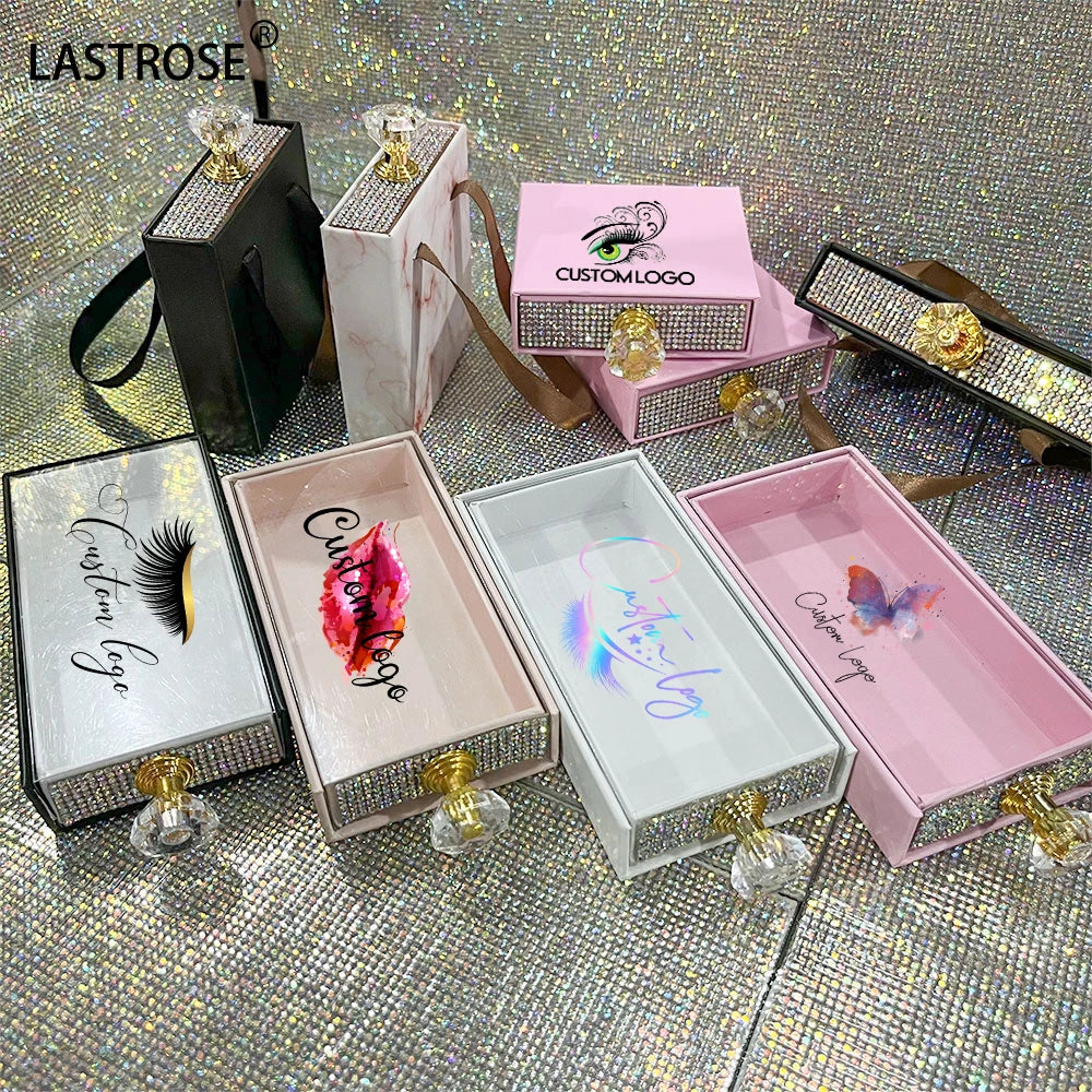 Wholesale Empty Eyelash case Lash Boxes Eye Lash Packaging ForEyelash  Bulk Diamond Eyelashes Package