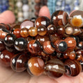 AsVrai U Natural Dream Red Agates Stone Loose Round Beads for Jewelry Making 4/6/8/10/12 MM DIY Bracelets Accessories Wholesale