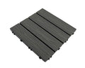 WPC Brushed European Outdoor Balcony Garden Decking Tiles 300x300mm Interlocking DIY Exterior Tiles