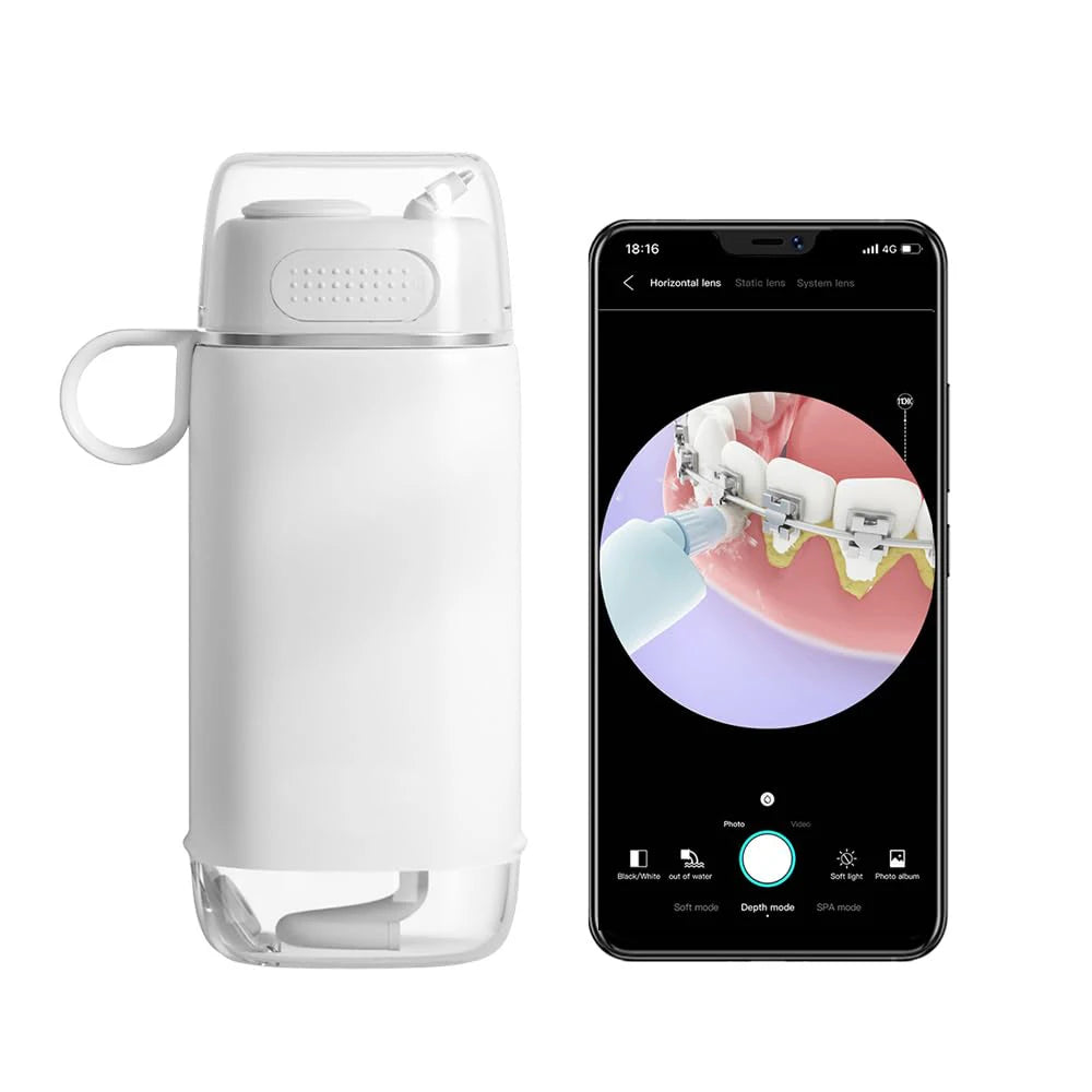 Portable Cordless Electric Water Pick Cleaner Teeth 5MP 1080P Camera Oral Irrigator Visual Water Flosser Beauty Personal Care