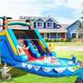 21x9x12FT/6.4x2.75x3.6m Commercial PVC Adult Kids Outdoor Backyard Party Inflatable Water Slide with Pool and Blower