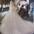 S7726F Shining Cutting Edge to Cover the Veil Bride a Single -layer Flashing Veils Wedding Bridal
