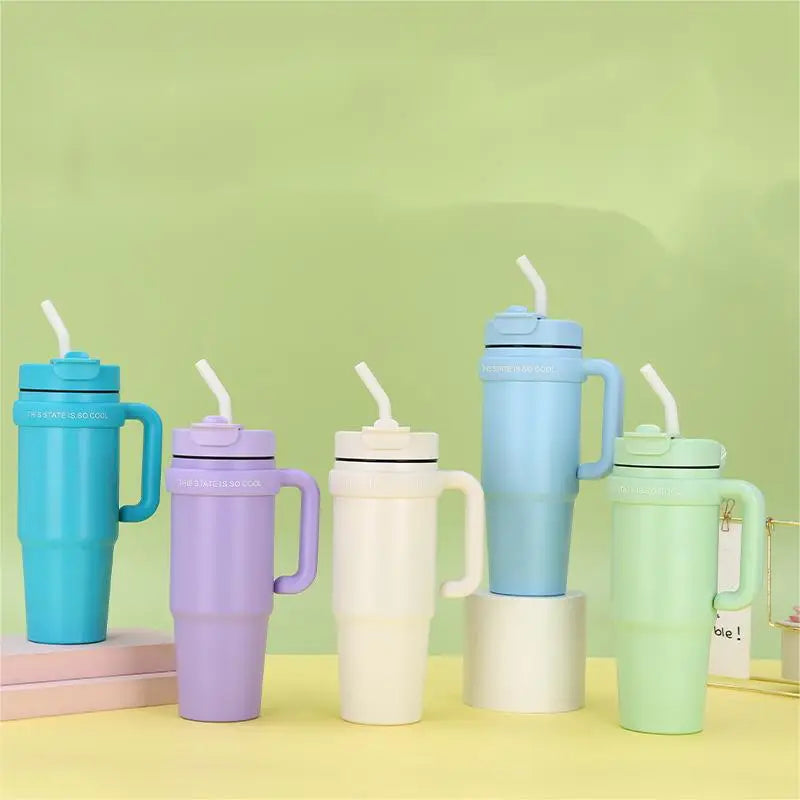 Custom Logo H3.0 Portable 30oz Leakproof Double Wall Vacuum Thermos Stainless Steel Travel Coffee Tumbler Lid Straw 6-12 Hours