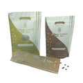 Custom Matte Black Finish Aluminum Foil Stand-up Zipper Pouch Kraft Heat Seal Airtight Mylar Bags Clear Window for Food Sugar
