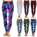 Factory Sale Custom Design Printed Color High Waist Soft 92% Polyester 8% Spandex Leggings for Women