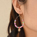 Fashion Jewelry Earrings for Women Girls 2023 New Alloy Shell Pendant Hoop Earrings Female Accessory Gifts