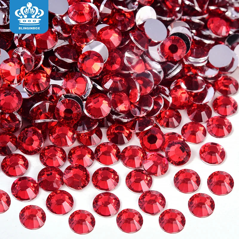 Blinginbox Wholesale Non-Hotfix Flatback Resin Rhinestones Silver Bottom Crystal in 2mm 3mm 4mm 5mm 6mm Sizes for DIY Crafts