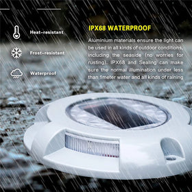 Outdoor Waterproof IP68 LED Solar Buried Lamp Street Pathway Garden Stairway Underground LED Driveway Lights in Concrete