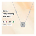 Free Video and Picture S925 Silver Necklace Moissanite Edge Dream Pendant Fashion Collar Bone Chain