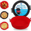 Non-stick Silicone Air Fryer Basket Pots Food Grade Easy Clean Air Fryer Silicone Basket