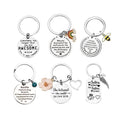 Custom Teachers' Day Girlfriend Gift Key Ring Accessories Stainless Steel Metal Key Chain for Friend