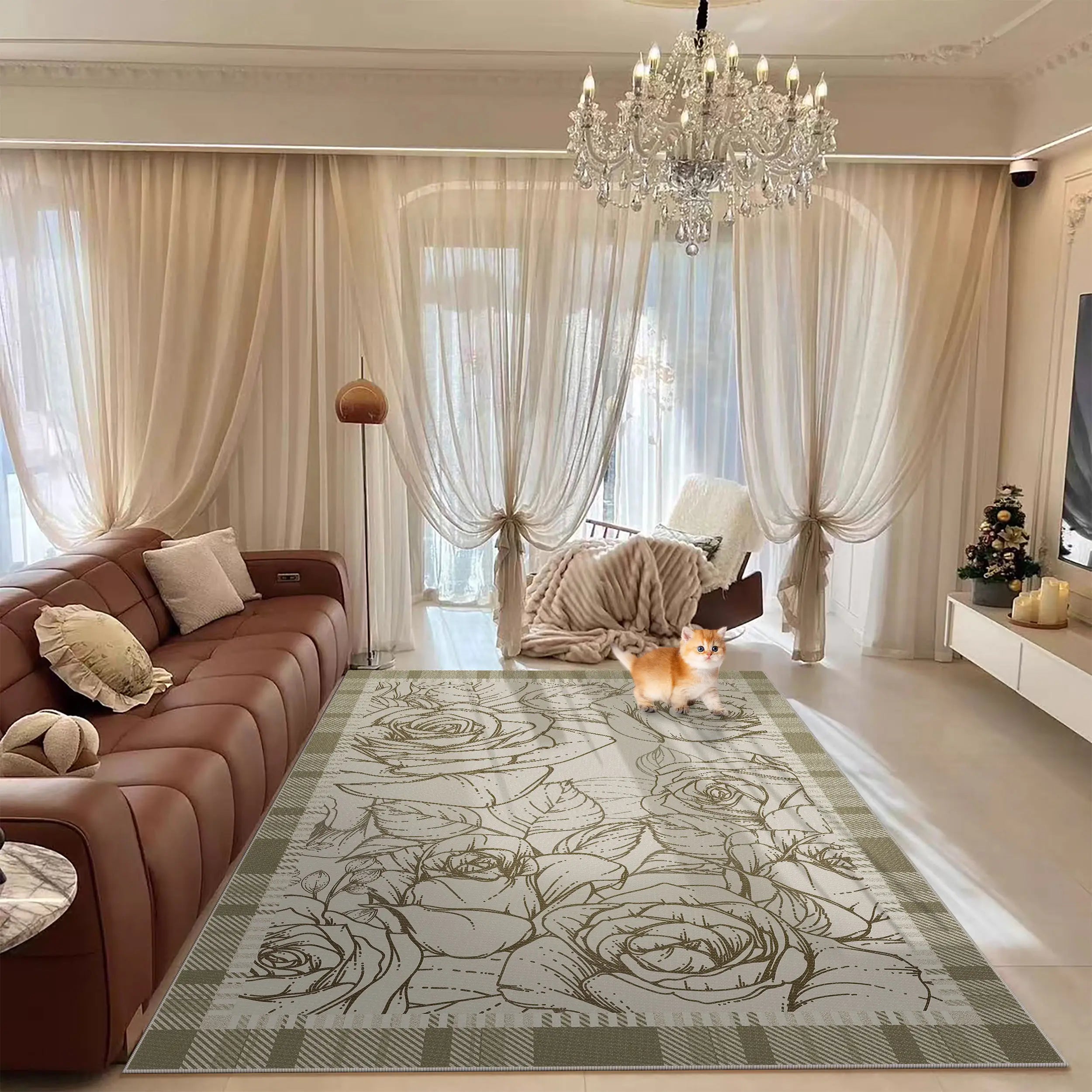 China Factory Custom Rug Home Decor Living Room Carpets Modern Design Large Size Crystal Velvet Area Carpet