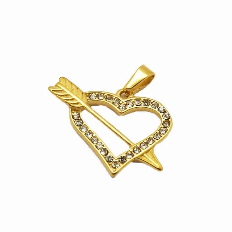 Twinkle Heart Charm Pendant Necklace Lover Gift Valentine's Day for Women Girls Kids Diamond Heart Zircon CZ Crystal Hearts Hot