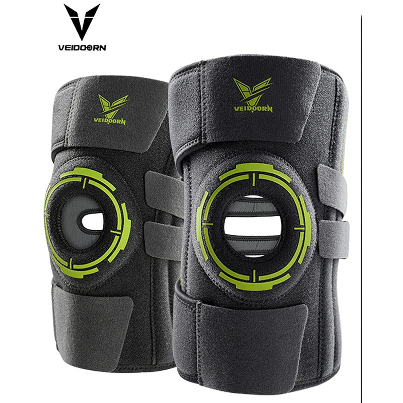 Veidoorn Sport Knee Brace Side Stabilizers Breathable Shock Absorption Non-Slip Eco-Friendly Protection Adjustable Size Patella