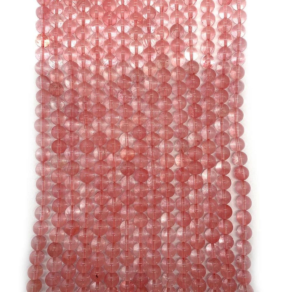 MIENTER Watermelon Crystal Loose Beads Natural Stone Round Beads DIY Bracelet Necklace Jewelry