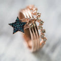 CAOSHI 2025 New Personality Creative Rings Star Pendant Design Rose Gold Color Ladies Women Fashion Rings New Arrivals
