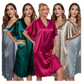 Solid Summer Sleepwear Dresses Short Sleeve Blank Pajamas Long Dress Pjs Sleeping Gowns Pyjamas Clothing