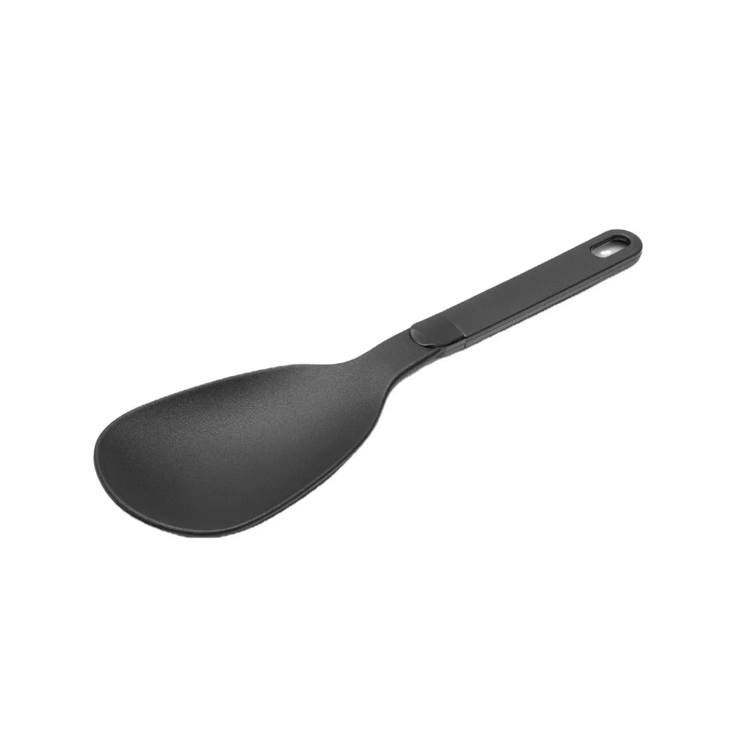 Italian-Made Black Nylon Long Handle Eco-Friendly Dishwasher-Safe Serving Spoon Kitchen Utensil for Rice Ice Cream Fruit