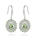 Fashion Fine Jewelry 925 Sterling Silver Gemstone Olive Emerald Earrings for Women