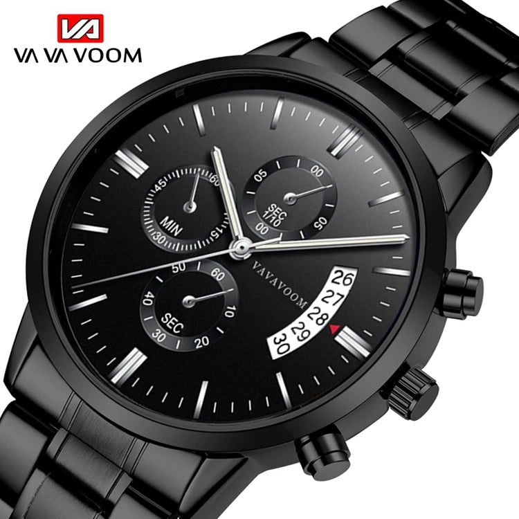 VA VOOM -214 Unique Quartz Watch Fashion 3atm Water Resistant Stainless Steel Back Shop Men
