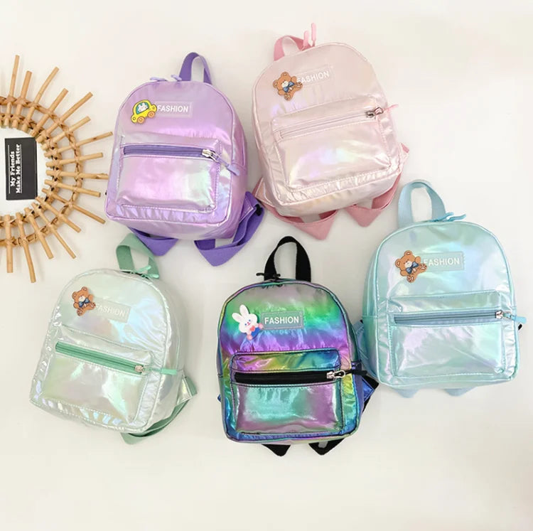 2024 New Summer Custom Pattern Laser Design Waterproof Schoolbag Cute Carton Bear Kindergarten Snack Bag for Boys and Girls