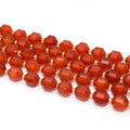Wholesale 8mm Natural Bucket Shaped Red Agate Loose Gemstone Beads For DIY Jewelry