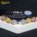 Ready to Ship Fine Screw Back Earrings GRA Certificated Hip Hop 925 Sterling Silver VVS Moissanite Stud Earrings