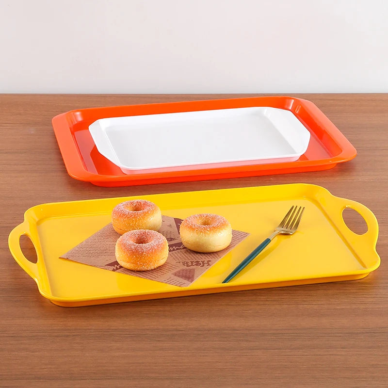 Colorful 100% A5 Melamine Serving Tray Large Dessert Serving Trays for Restaurant