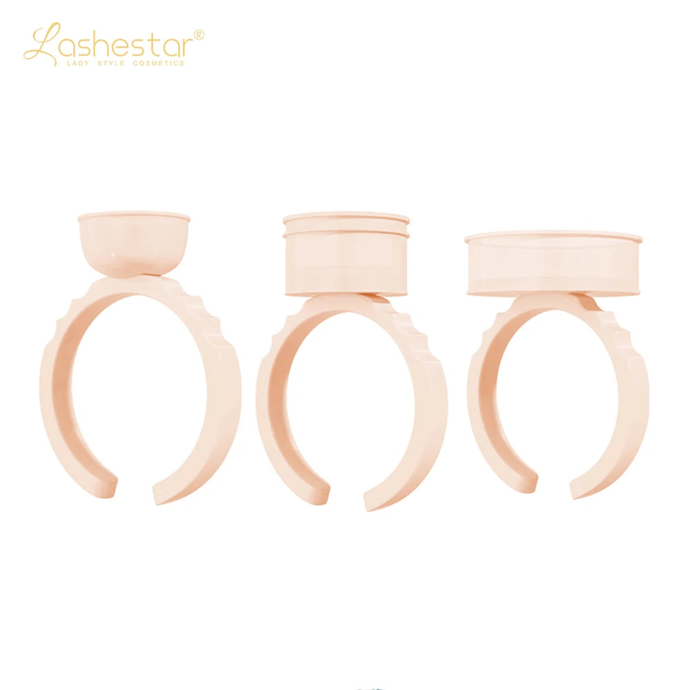 Heart Shaped Glue Ring pink Glue Ring Holder White Color Lash Glue Holder Ring