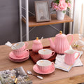 Modern Tea Party Gift Box Packaging Porcelain Coffee Teapot Sets Custom logo Printed Ceramic Tea Pot Set Luxury