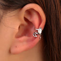 European and American Fashion Retro No Ear Hole Ear Clip Made Old Punk Frog Ear Bone Clip Single Simple Earring for Women