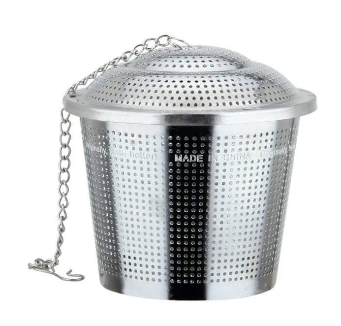 Bucket Shape Extra Fine Mesh Tea Ball Strainers with Chain Hook Kitchen Accessory for Loose Leaf Tea Herbs