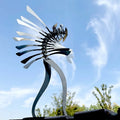 New Paper Windmill Outdoor Stainless Steel Humanoid Kinetic Energy Sculpture Metal Paper Man Rotating Ornament Manufacturer
