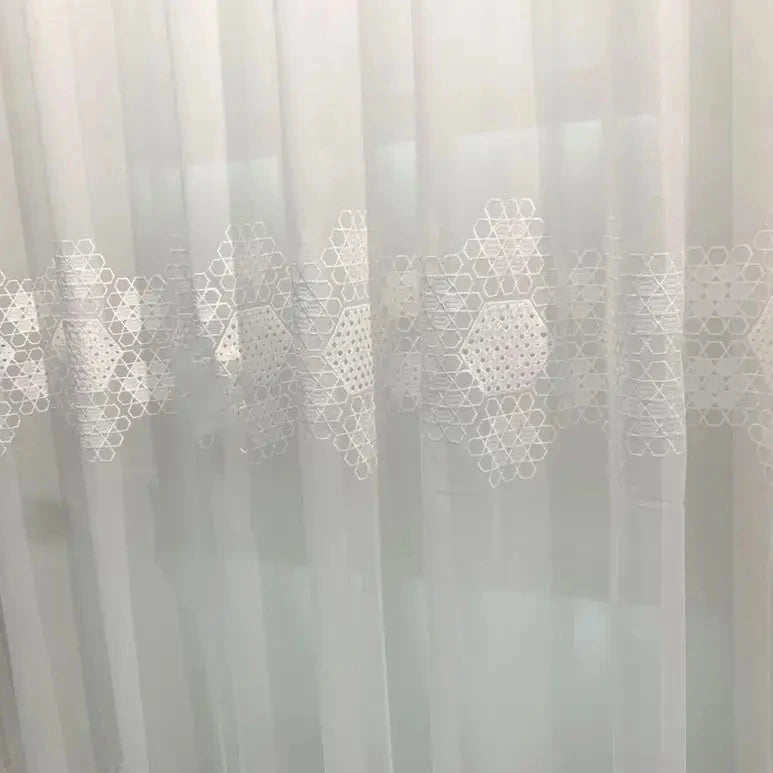 Ready Stock All Our Website Factory Supply Simulated Embroidered Voile Curtain for the Living Room